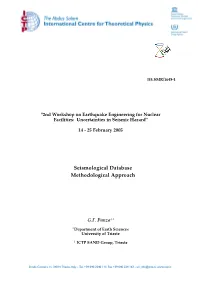 Seismological Database Methodological Approach