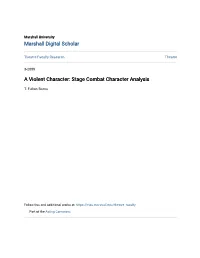 Stage Combat Character Analysis