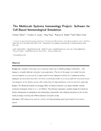 The Multiscale Systems Immunology Project: Software for Cell-Based Immunological Simulation