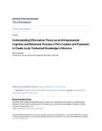 Understanding Effectuation Theory As an Entrepreneurial Cognitive And