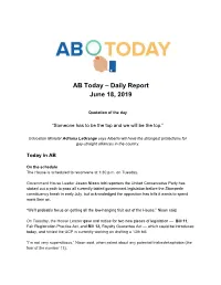 AB Today – Daily Report June 18, 2019