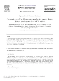 Cryogenic Test of the Full-Size Superconducting Magnet for the Booster Synchrotron of the NICA Project