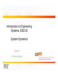 ESD.00 Introduction to Systems Engineering, Lecture 3 Notes