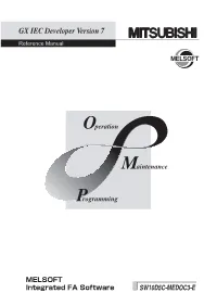 GX IEC Developer Version7 Reference Manual