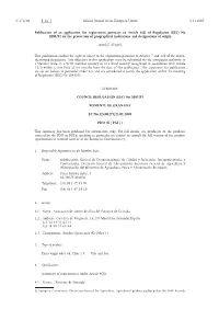 Of Regulation (EEC) No 2081/92 on the Protection of Geographical Indications and Designations of Origin
