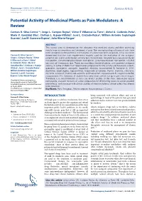 Phcogj.Com Potential Activity of Medicinal Plants As Pain Modulators