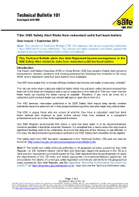 TB) 101 Replaces the Version Originally Published 1 April 2009 Which Is Now Withdrawn