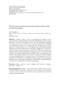 The Promise of Common Pool Resource Theory and the Reality of Commons Projects