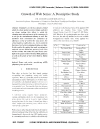 Growth of Web Series: a Descriptive Study