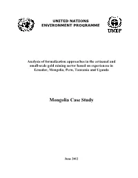 Mongolia Case Study