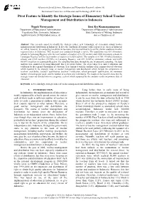 Pivot Feature to Identify the Strategic Issues of Elementary School Teacher Management and Distribution in Indonesia