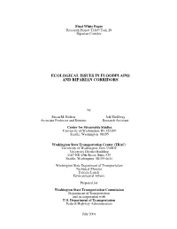 Ecological Issues in Floodplains and Riparian Corridors