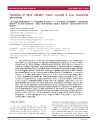 Mutation of Vav1 Adaptor Region Reveals a New Oncogenic Activation