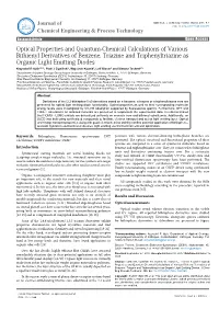 Optical Properties and Quantum-Chemical Calculations Of
