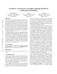 Palmtree: Learning an Assembly Language Model for Instruction Embedding