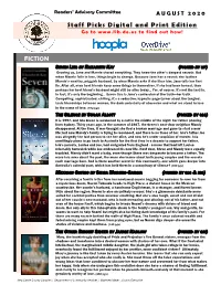 Staff Picks Digital and Print Edition Go to to Find out How!