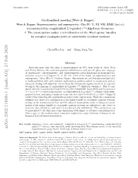 Arxiv:2002.11868V1 [Math.AG] 27 Feb 2020 Supersymmetric Gauge Theory; Chiral Map, Nonlinear Sigma Model MSC Number 2020: 14A22, 16S38, 58A50; 14M30, 81T60, 83E50