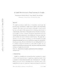A Gentle Introduction to Deep Learning for Graphs