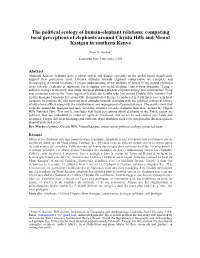 Comparing Local Perceptions of Elephants Around Chyulu Hills and Mount Kasigau in Southern Kenya