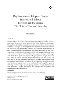 Daydreams and Utopian Desire. Intertextual Echoes Between Ian Mcewan’S the Child in Time and Saturday
