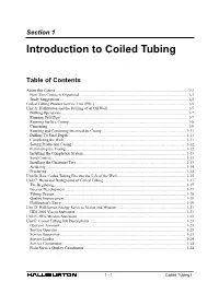 Introduction to Coiled Tubing