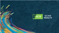 KCB Group Plc Q3 2020 Results