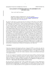 Management of Fish Resources in Two Different City Archipelagos. Ices Cm 2001/Y:01