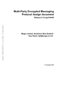 Multi-Party Encrypted Messaging Protocol Design Document, Release 0.3-2-Ge104946