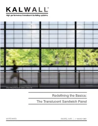 Redefining the Basics: the Translucent Sandwich Panel