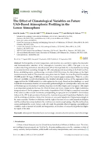 The Effect of Climatological Variables on Future UAS-Based Atmospheric Profiling in the Lower Atmosphere