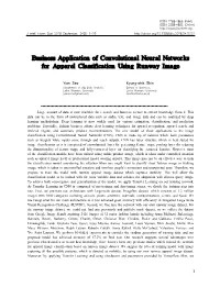Business Application of Convolutional Neural Networks for Apparel Classification Using Runway Image