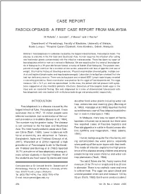 Case Report Fasciolopsiasis