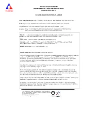 Event Documentation Guide