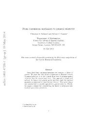 From Continuum Mechanics to General Relativity