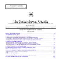 Gazette Part I, October 30, 2020