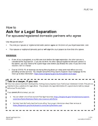 How to Ask for a Legal Separation for Parties That Agree