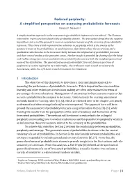 Reduced Perplexity: a Simplified Perspective on Assessing Probabilistic Forecasts Kenric P