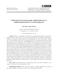 Spatial Initiatives Or Mobilized Pottential for Rural Development?