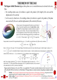 The Pappus-Guldin Theorems