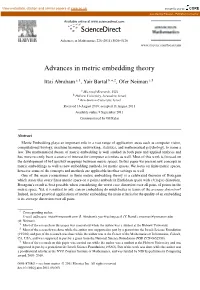 Advances in Metric Embedding Theory