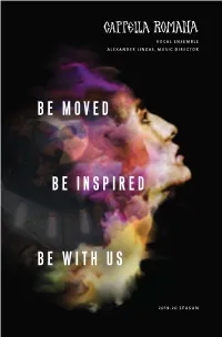 Be Moved Be Inspired Be with Us