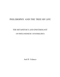 Chapter 1 of Philosophy and the Tree of Life