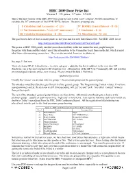 HHC 2009 Door Prize List Version 2 131 Prizes 2.7 Ratio 9/24/09