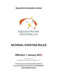National Eventing Rules