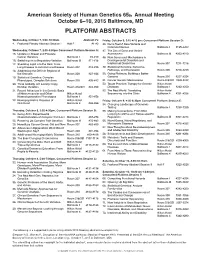 Platform Abstracts
