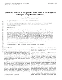 Systematic Motions in the Galactic Plane Found in the Hipparcos