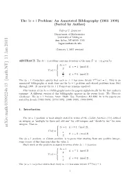 The 3X + 1 Problem: an Annotated Bibliography