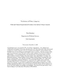 The Salience of Ethnic Categories: Field and Natural Experimental