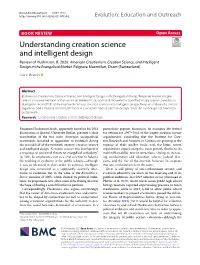 Understanding Creation Science and Intelligent Design Review of Huskinson, B