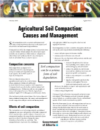 Agricultural Soil Compaction: Causes and Management
